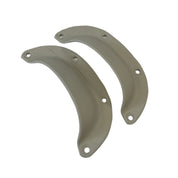 Leather scallop shaped handles