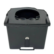 Solids bin cover on solids bin