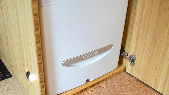 Cuddy composting toilet size