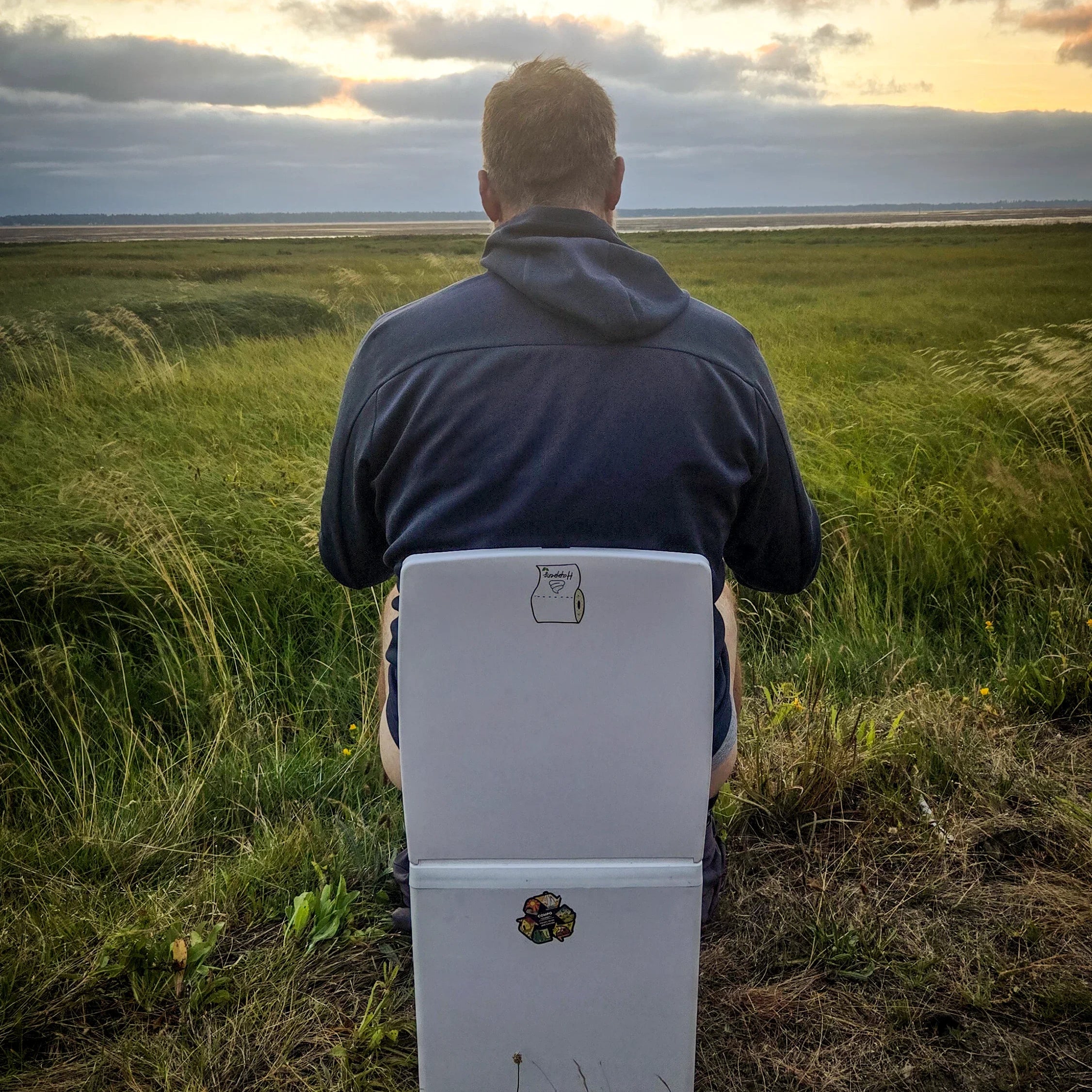 Man on Cuddy in the wilderness