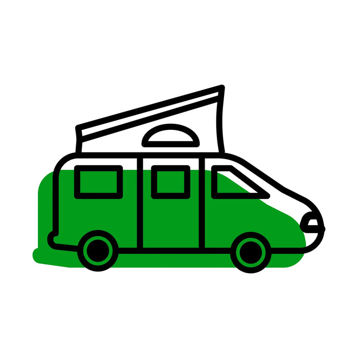 Composting toilet in a camper van